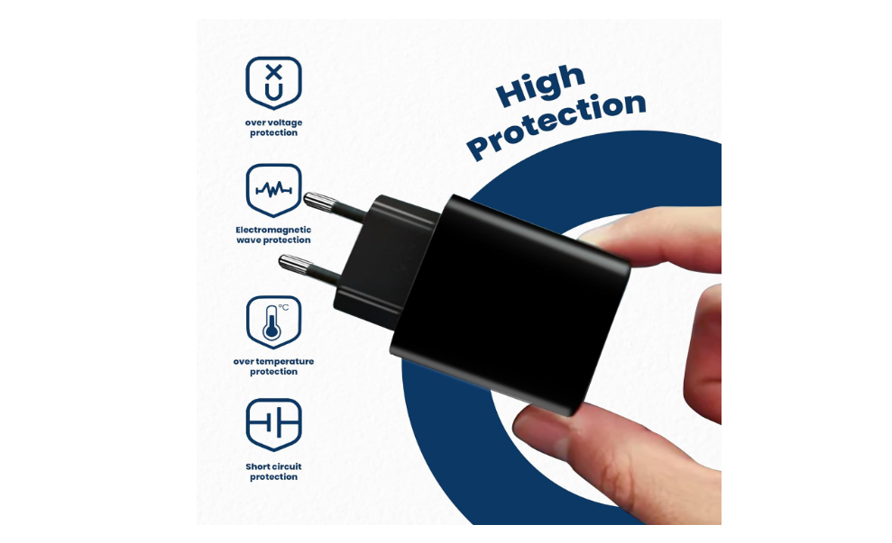 Leyf 65 W USB A USB C 3 in 1, alimentatore di rete a 3 porte GaN per Iphone 15 e Sansung