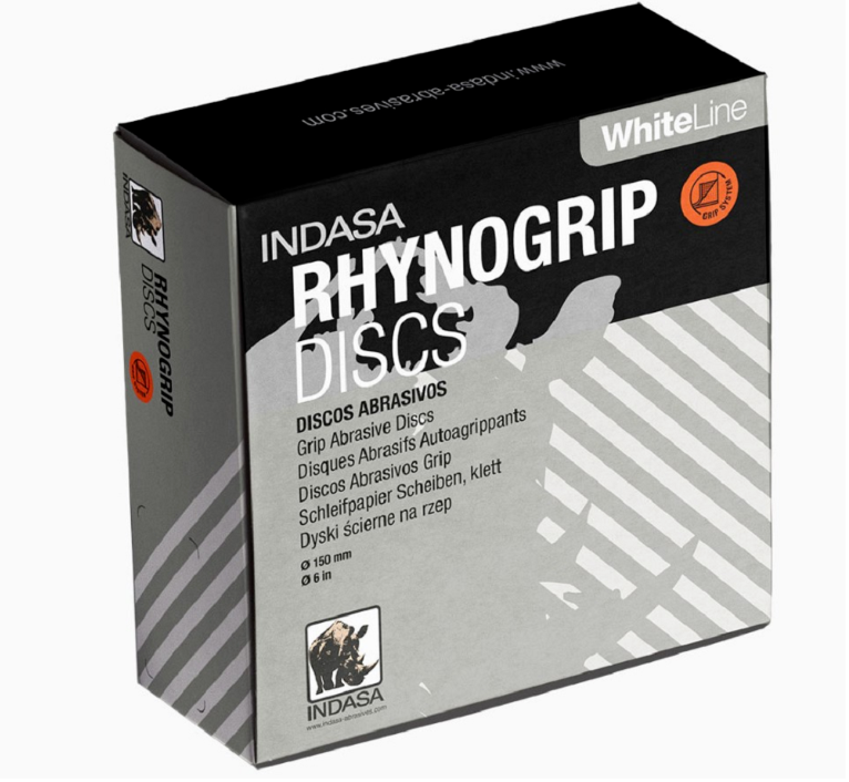 Dischi Abrasivi Indasa Rhynogrip White Line D.150 15F Conf. da 50 Dischi