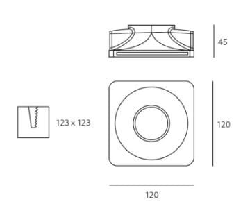 Faretto da incasso K-Light ODY GU10 ODEON Kobi