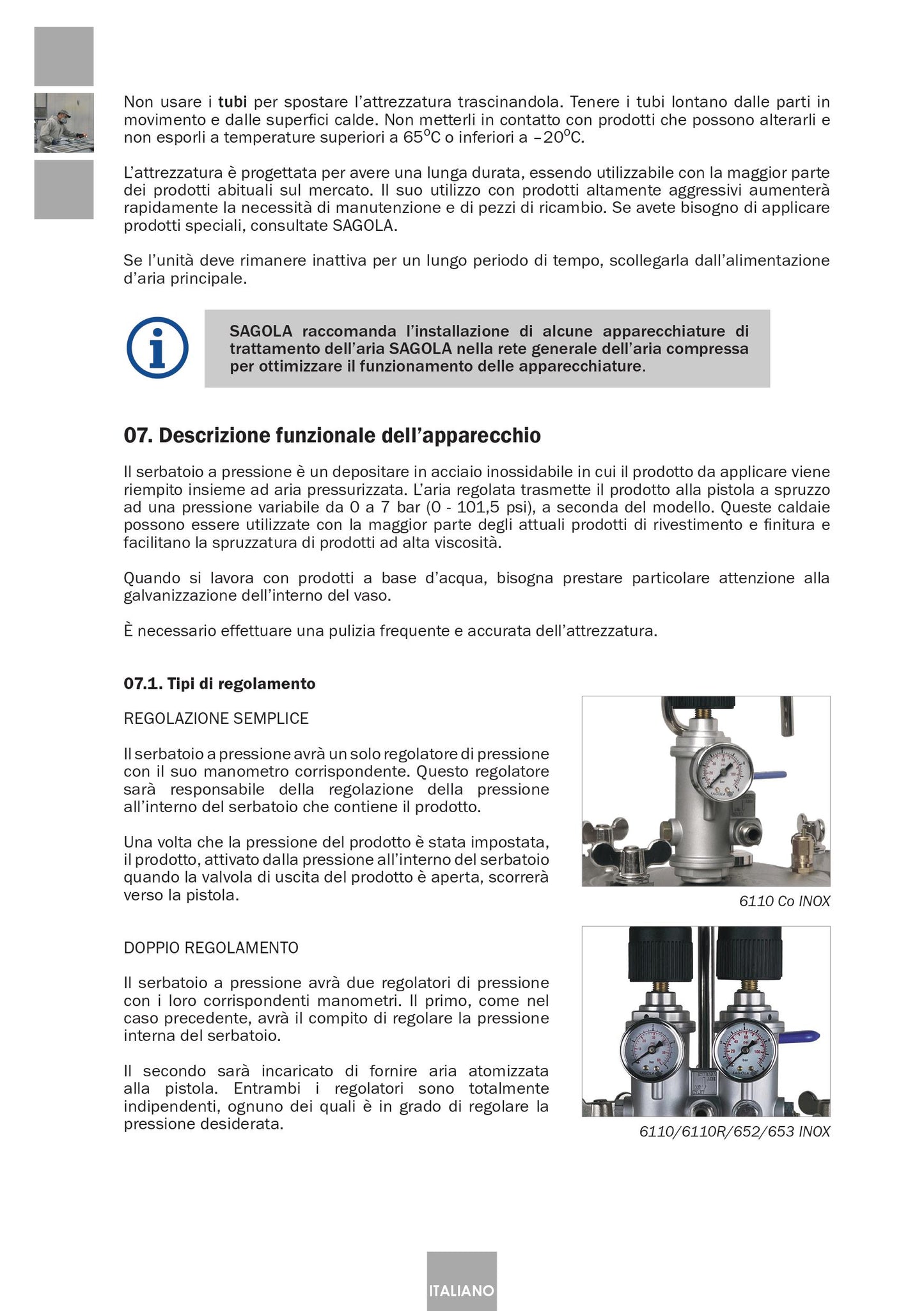 Serbatoio a Pressione Industriale 6110 Inox Articolo 10540701 Sagola