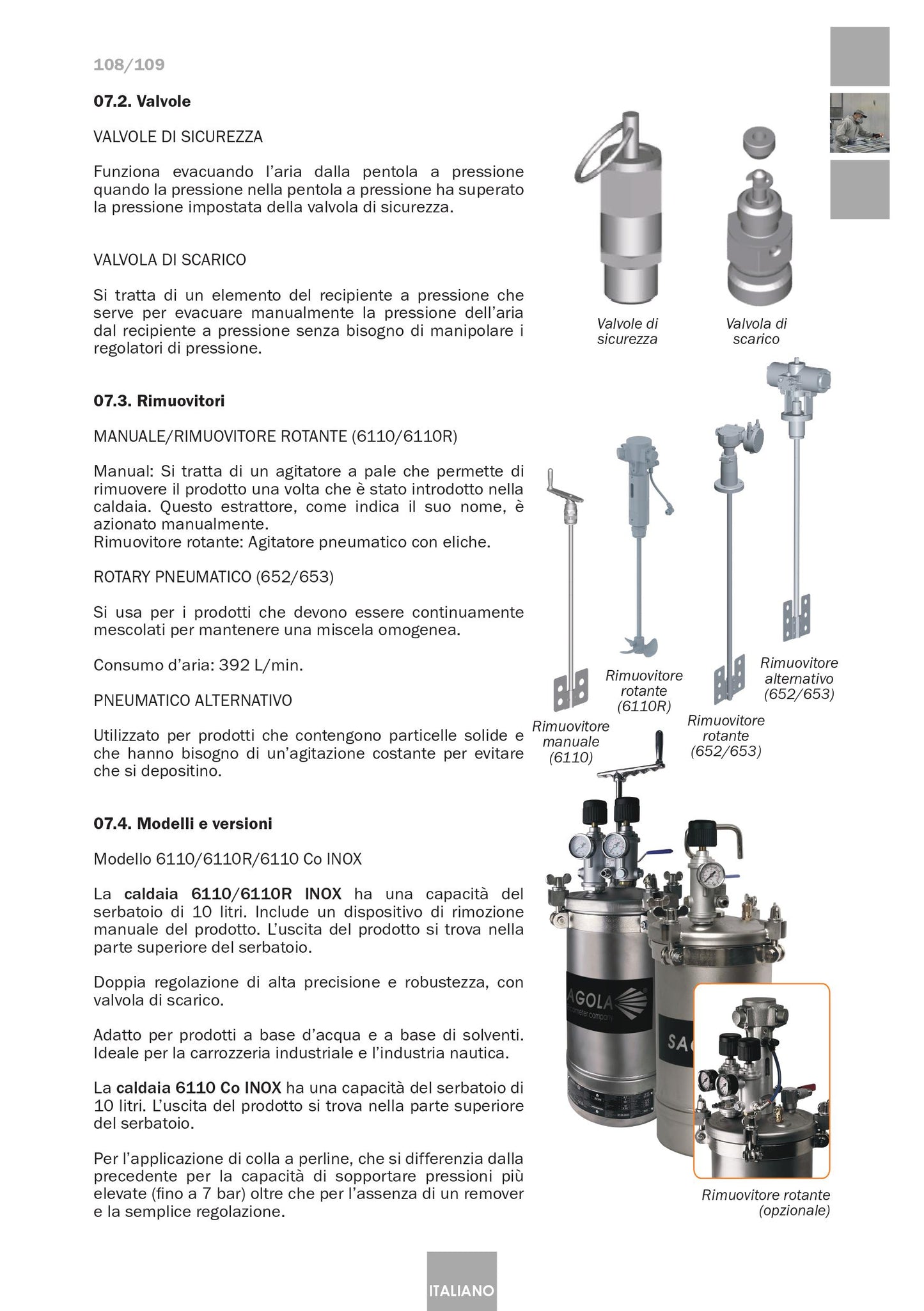 Serbatoio a Pressione Industriale 6110 Inox Articolo 10540701 Sagola