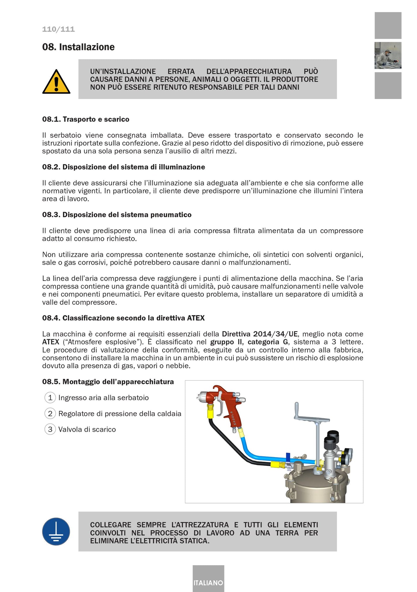 Serbatoio a Pressione Industriale 6110 Inox Articolo 10540701 Sagola