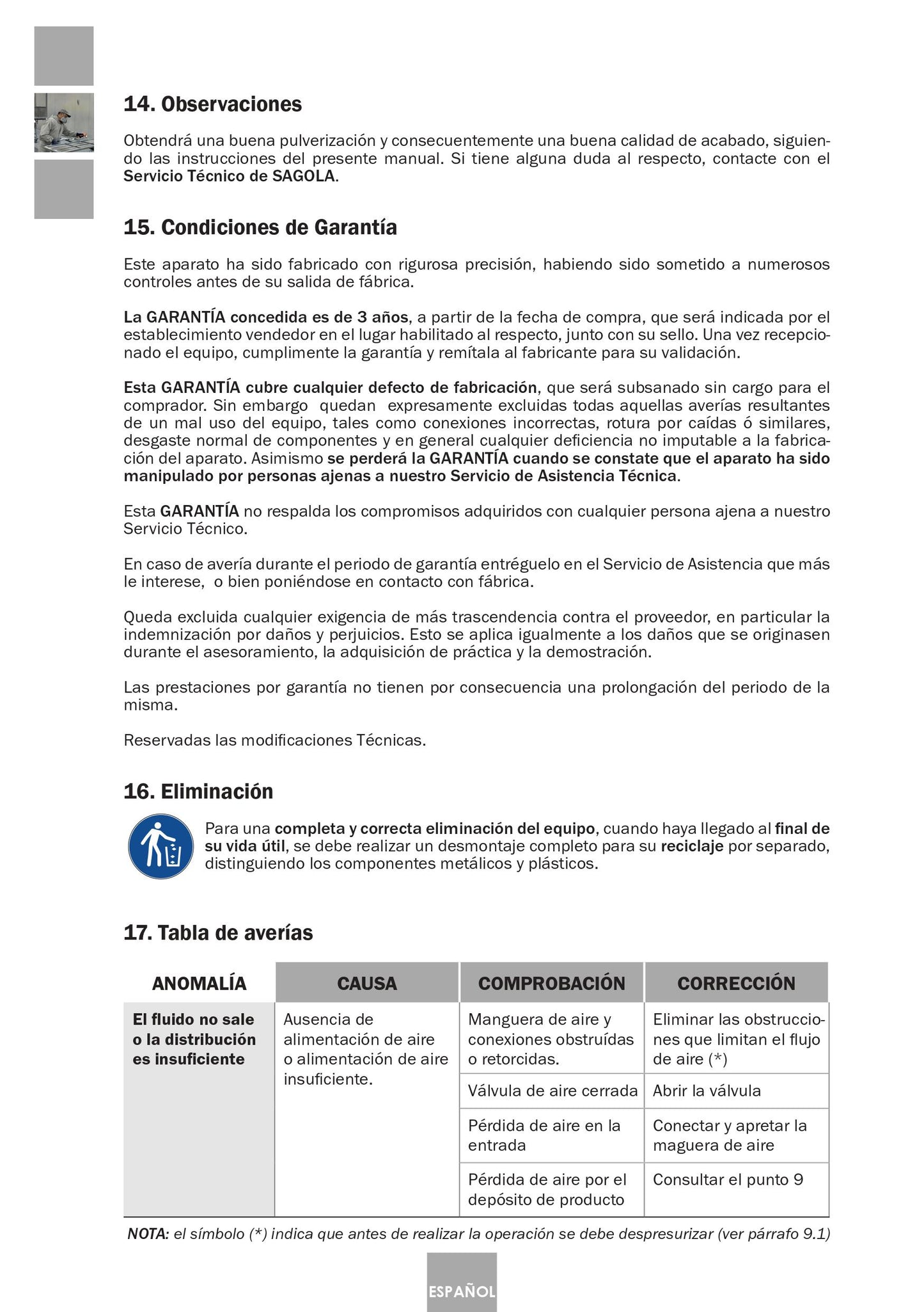 Serbatoio a Pressione Industriale 6110 Inox Articolo 10540701 Sagola