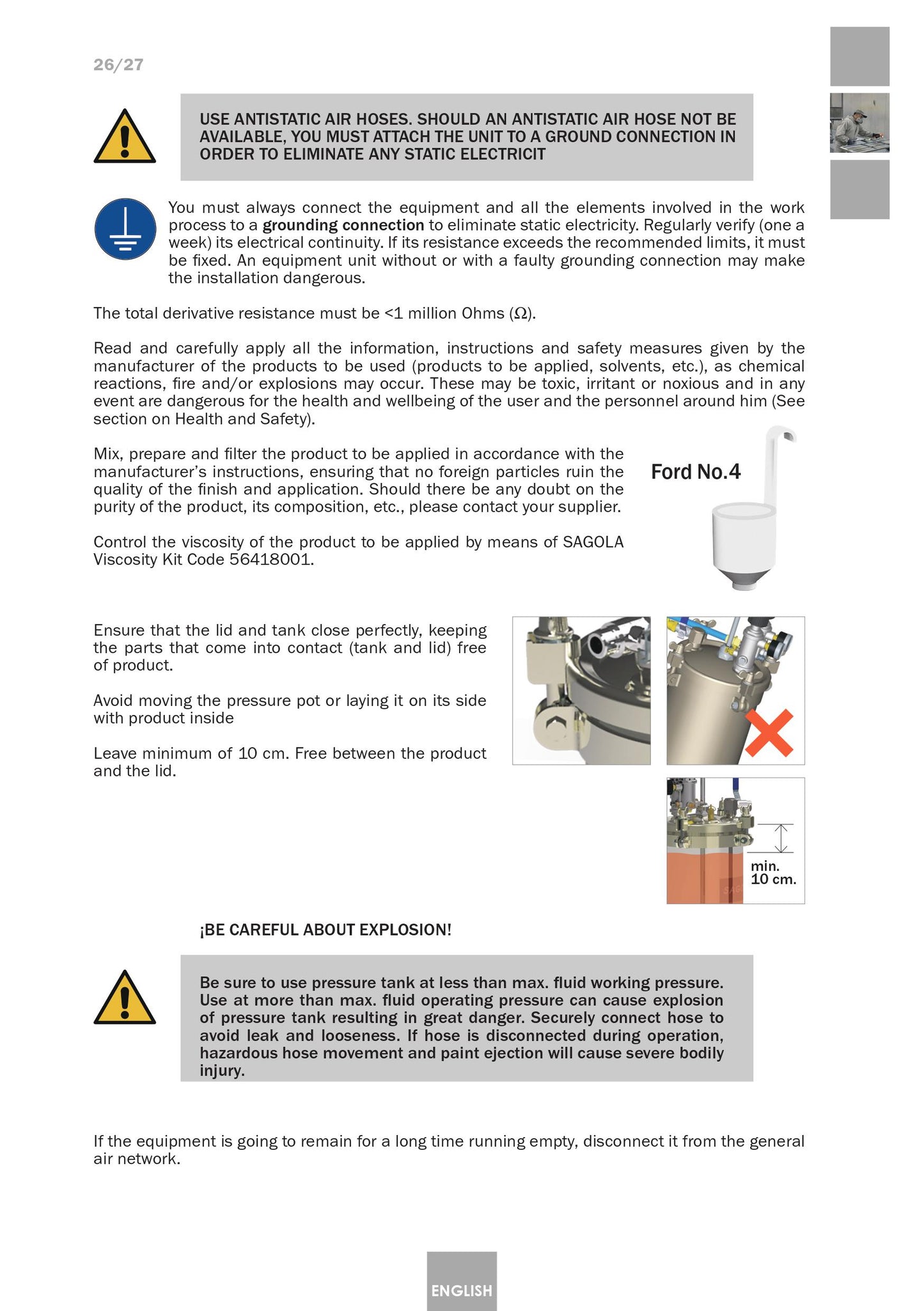 Serbatoio a Pressione Industriale 6110 Inox Articolo 10540701 Sagola