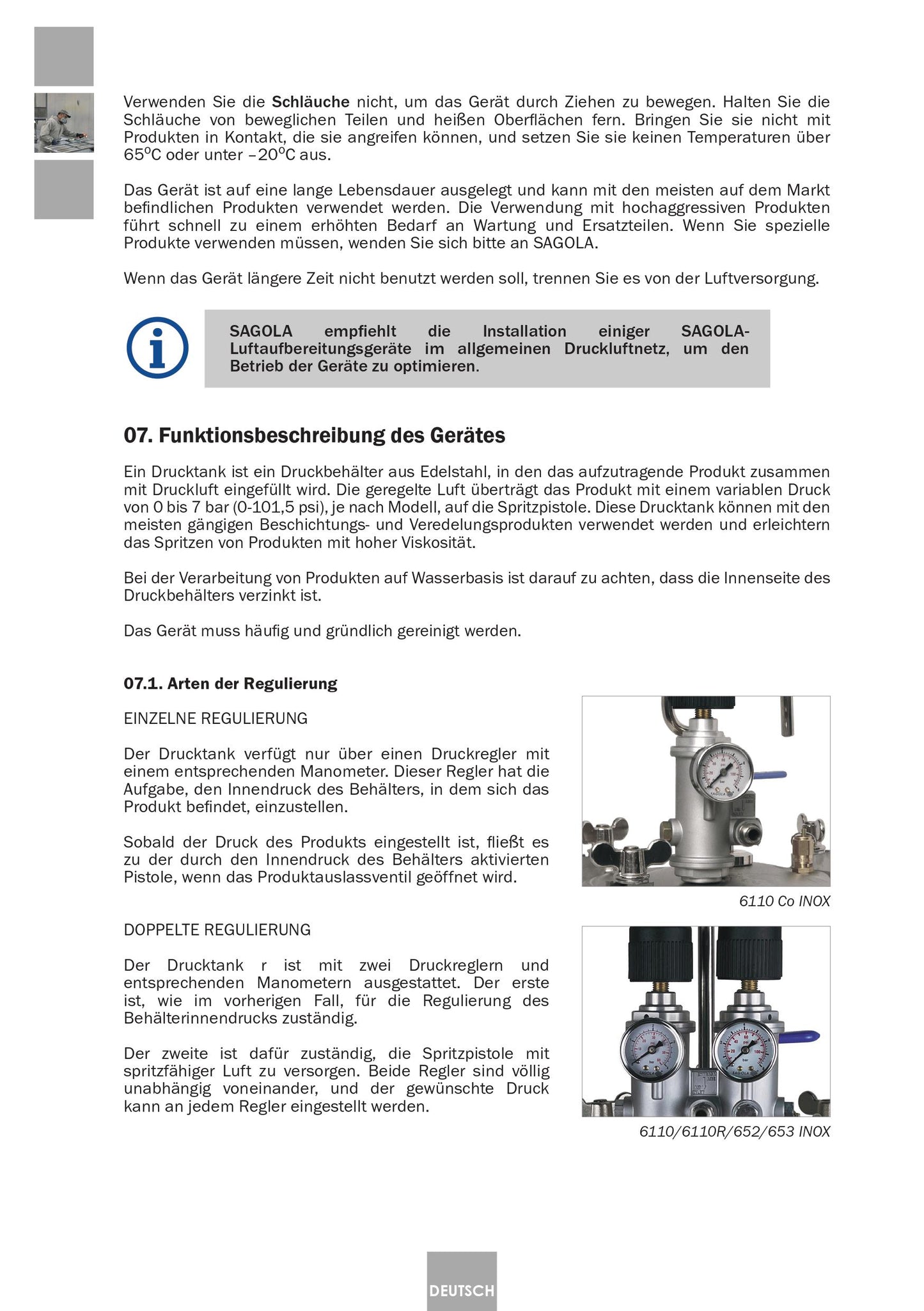 Serbatoio a Pressione Industriale 6110 Inox Articolo 10540701 Sagola
