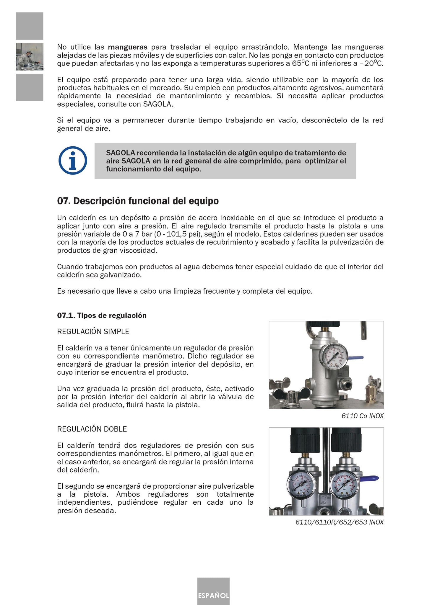 Serbatoio a Pressione Industriale 6110 Inox Articolo 10540701 Sagola