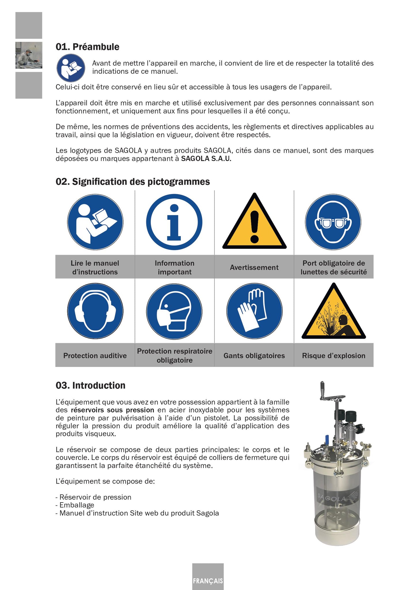 Serbatoio a Pressione Industriale 6110 Inox Articolo 10540701 Sagola