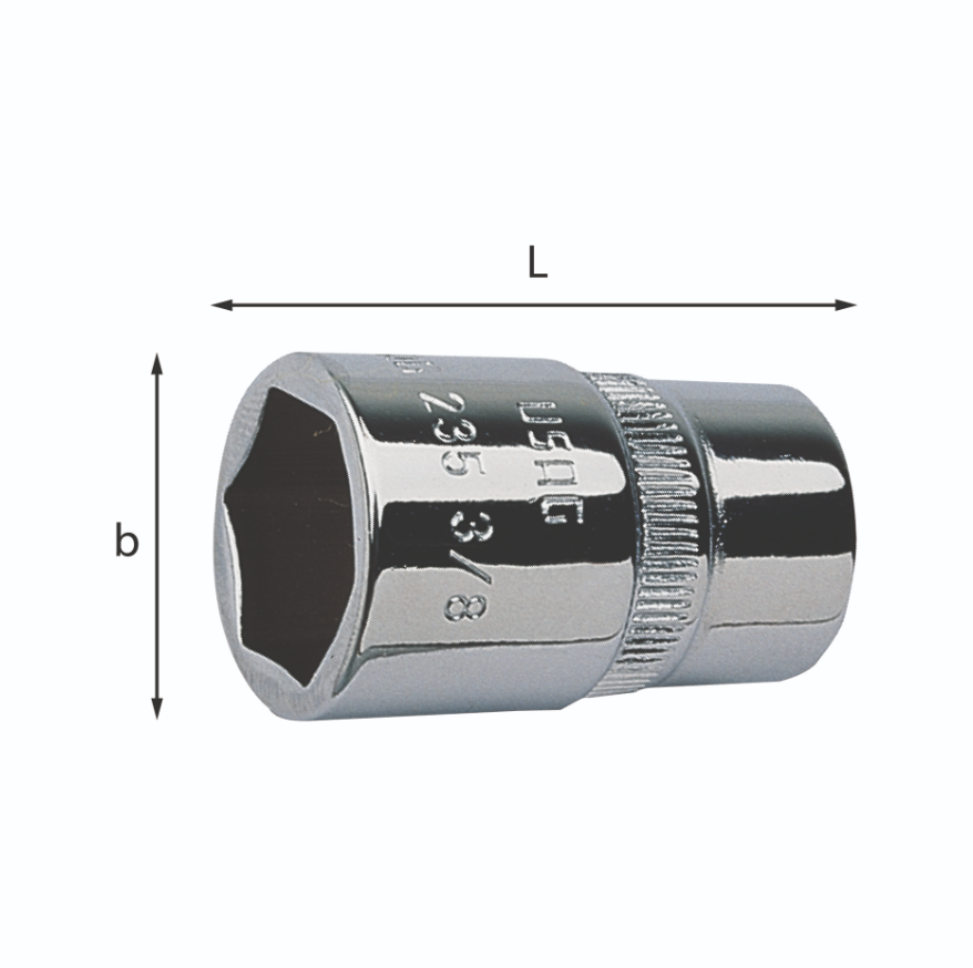 Bussola Esagonale 3/8" USAG 235 ISO 2725-1