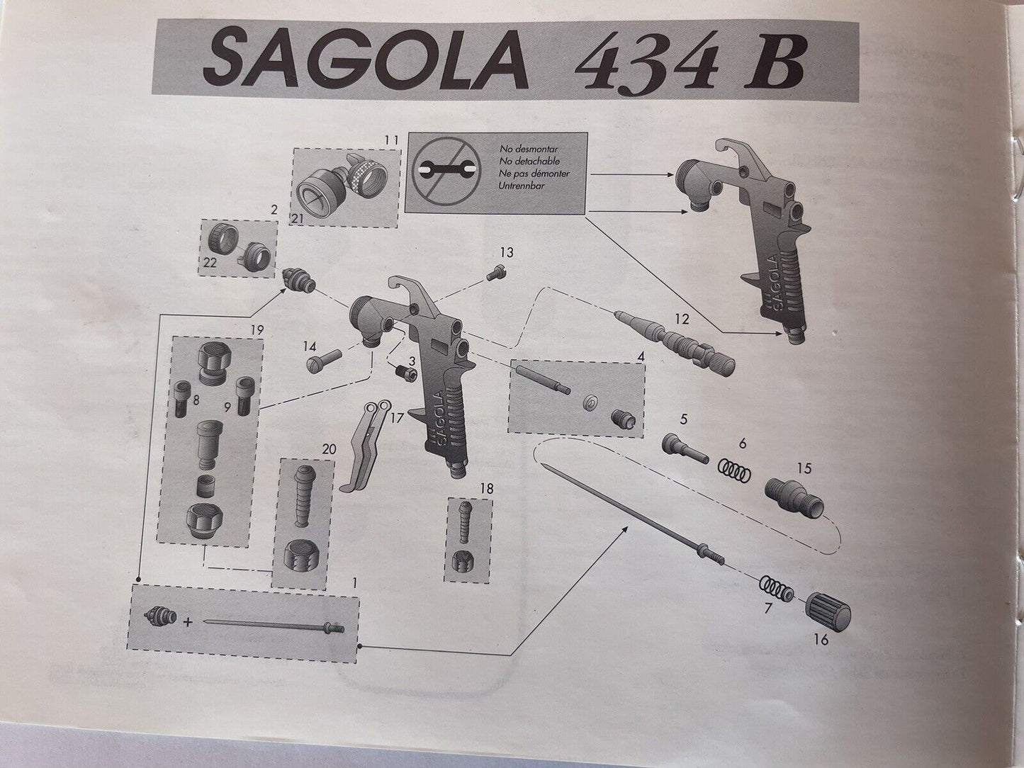 Pistola Sagola 434B HVLP 1.40 - La Scelta Professionale per Primer di Qualità