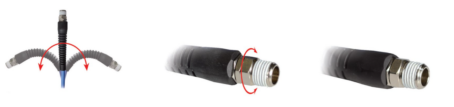 Spirale in Poliuretano SB008.12.008 con Raccordi 3/8’‘-3/8’’ 4MT