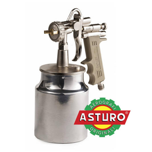 AEROGRAFO ASTURO G70 CON SERBATOIO INFERIORE UGELLO 1.8