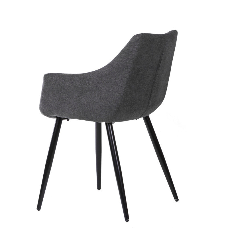 Pareja de sillas Fiona con patas de metal negro By Muebles Lino Vazquez