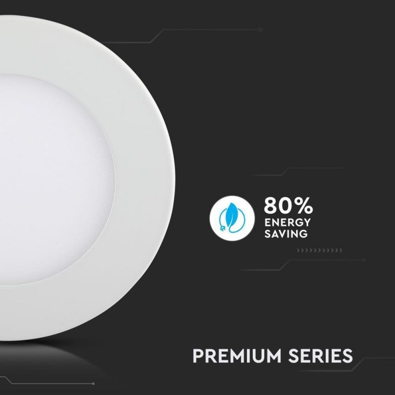 V-TAC Mini Pannello LED 24W Montaggio ad Incasso Rotondo 3000K - SKU 4872