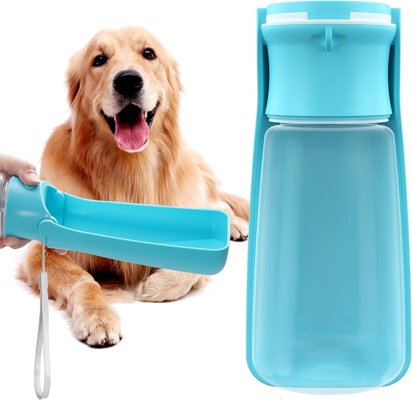 Botella de agua portátil para perros para caminar, botellas de agua portátiles para mascotas para cachorros, dispensador de agua para perros pequeños, medianos y grandes, cuenco de agua para perros, accesorios para perros