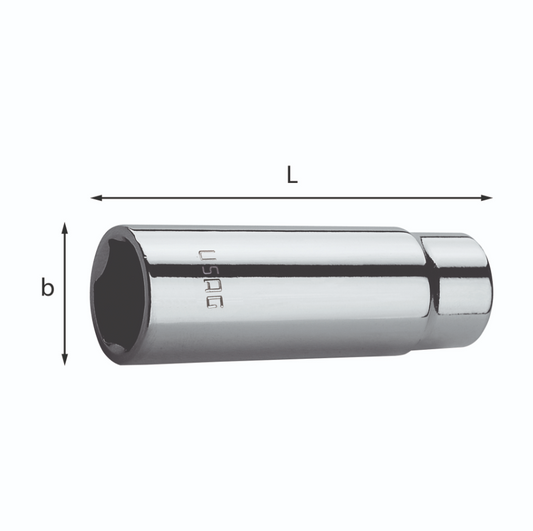 Llaves de vaso largas con boca hexagonal Usag 235 3/8 ELN