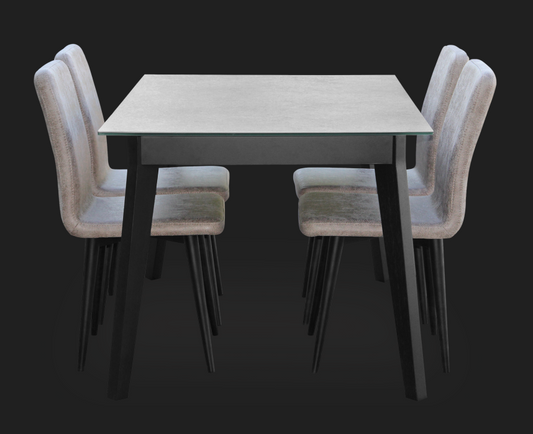 Pair of “Lia” chairs is available in different colors and features a modern Muebles Lino Vazquez design. 