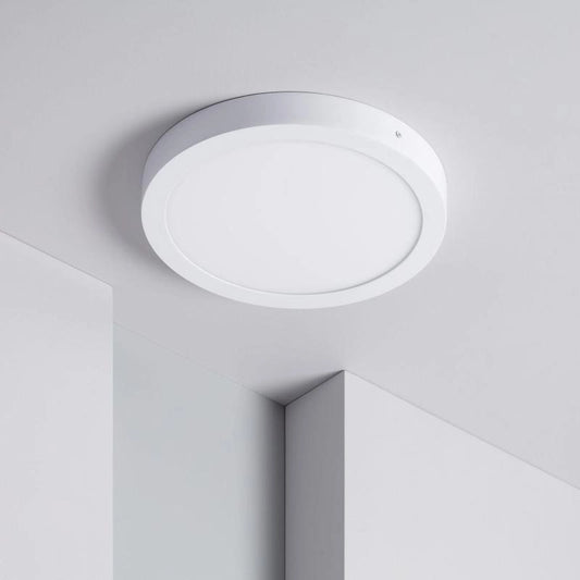 Plafoniera LED 24W Circolare Metallo Ø300 mm Design Bianco