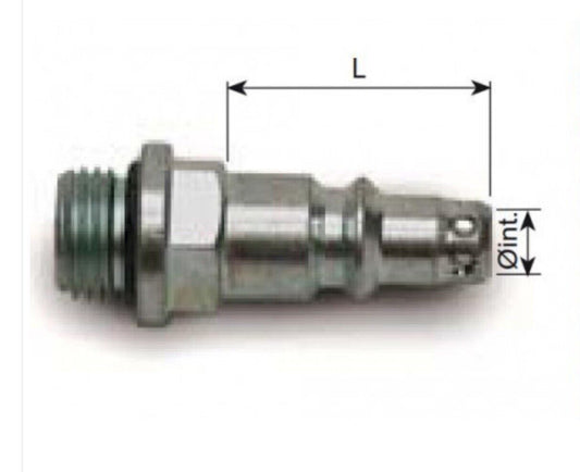 ACOPLAMIENTO RÁPIDO MACHO CARPINTERÍA CUERPO MACHO CON ROSCA. MACHO IAC 111 1/4''